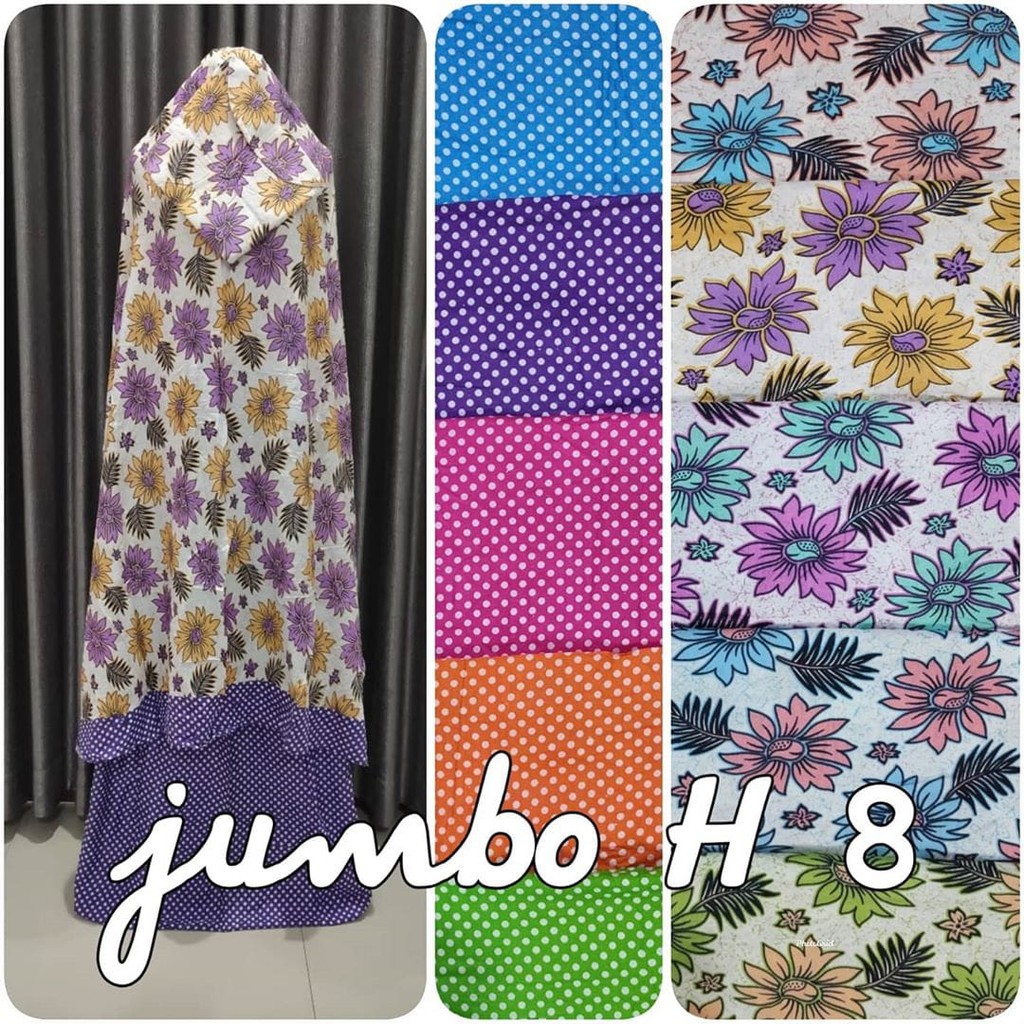 Mukena Standar Dewasa Bahan Rayon, Dingin Murah Jumbo bunga & polkadot