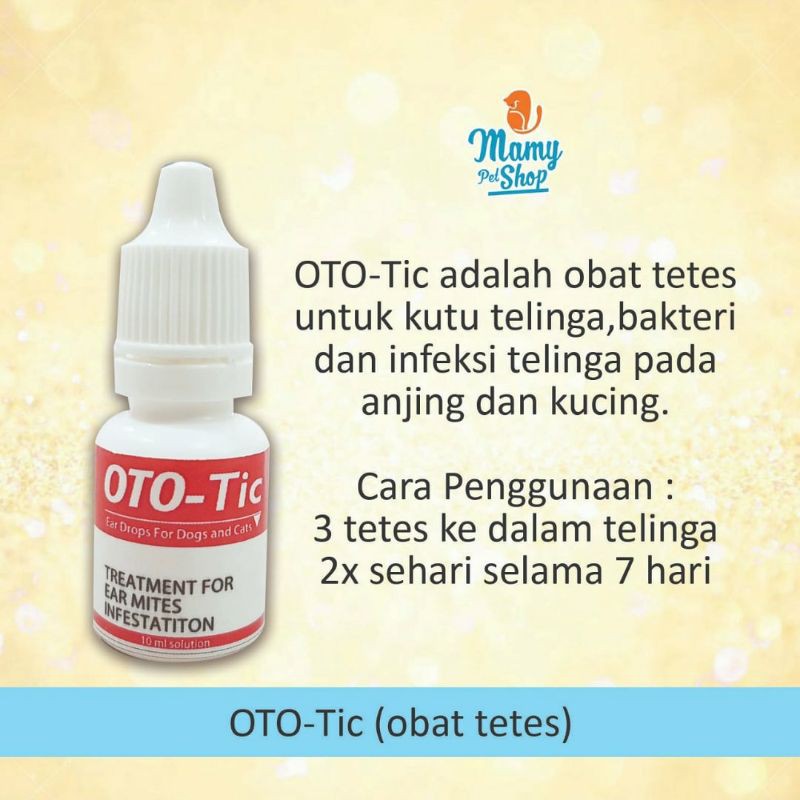 OTO-TIC OBAT KUTU &amp; INFEKSI TELINGA HEWAN