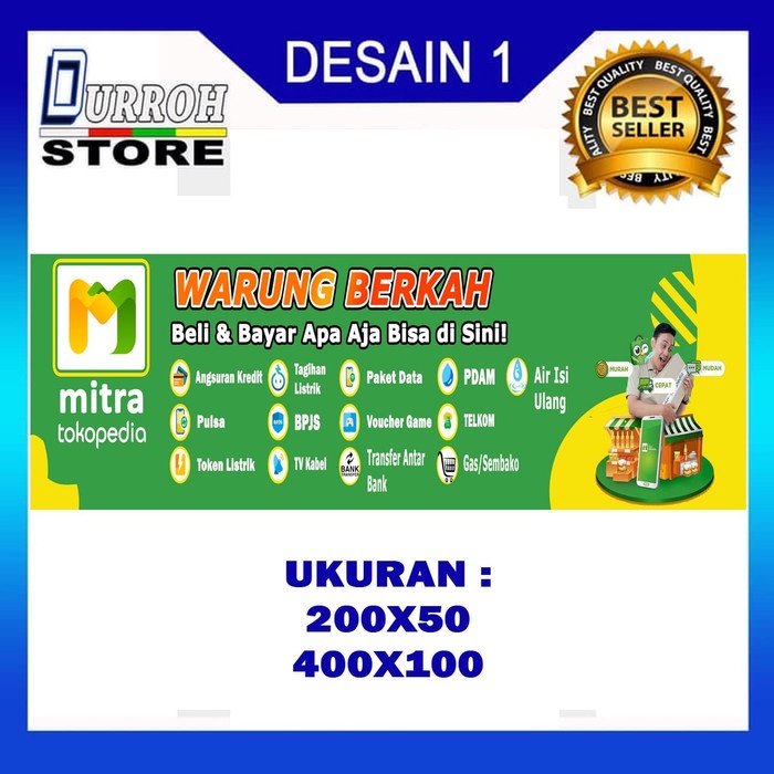 Terlaris Spanduk Banner Mitra Tokopedia Cm X Cm M X M Shopee Indonesia