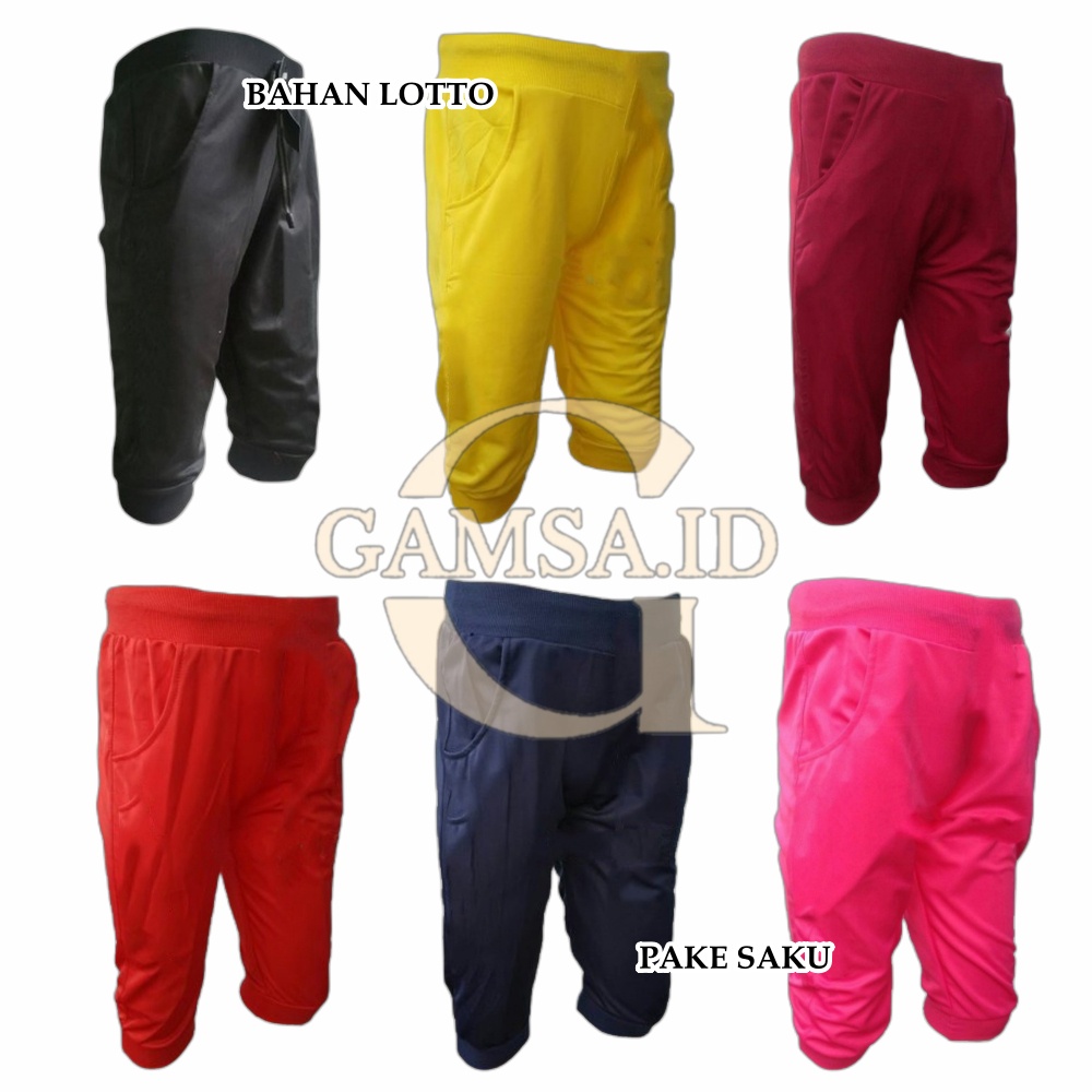 JOGGER PANTS PENDEK 3/4 PRIA WANITA - TRAINING PENDEK LOTTO JOGER SWEATPANTS OLAHRAGA SPORT PANTAI