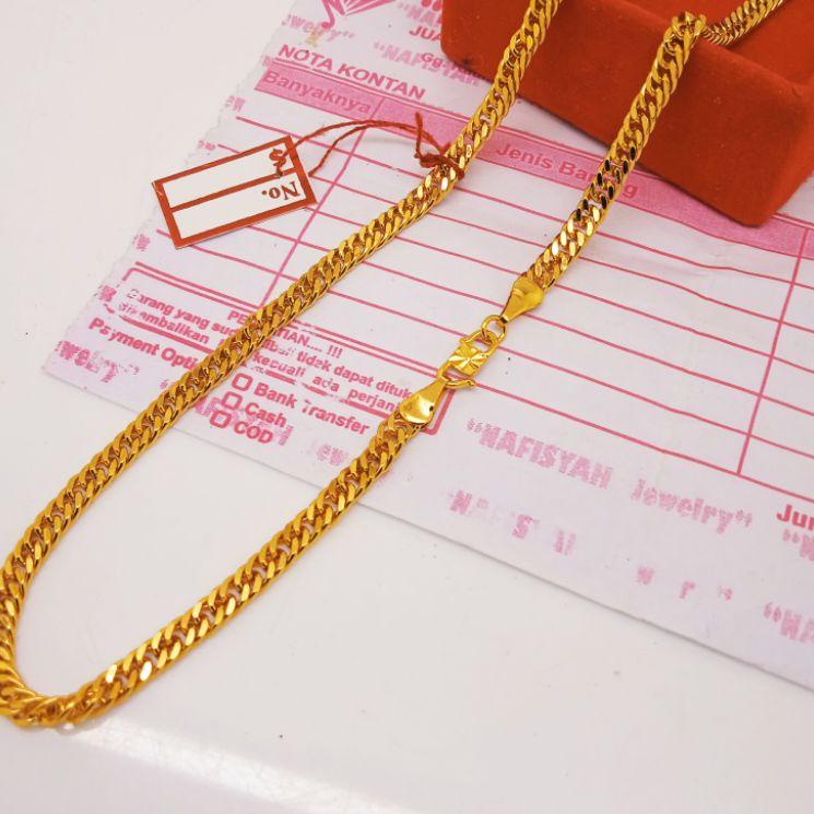 "Za31au22ĸ" KALUNG RANTAI TITANIUM  LEBAR 3 MM PENGAIT S