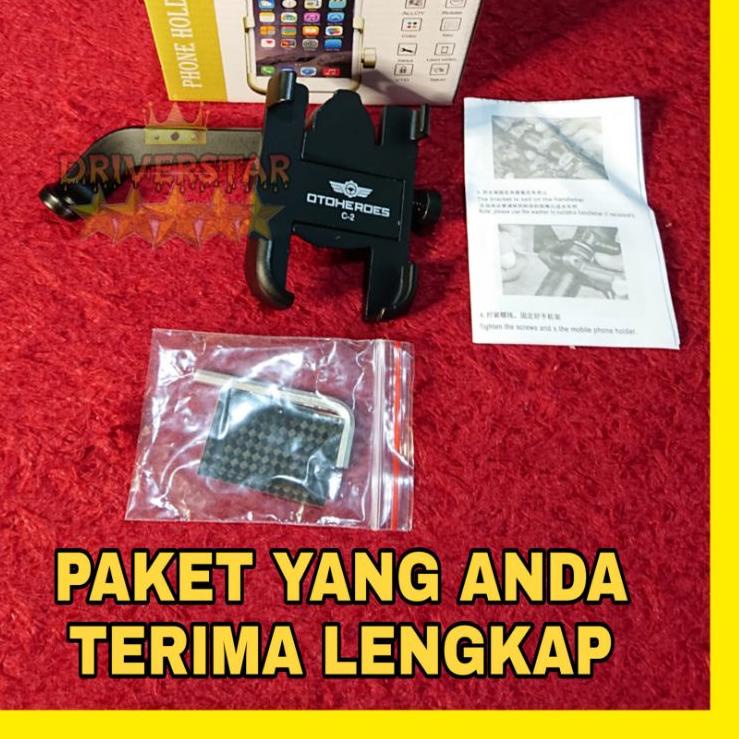 ☜ Stand Holder Hp Motor Spion Universal Full Besi OTOHEROES ➮