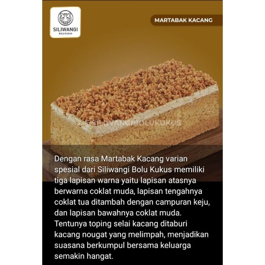 

Bolu Kukus Siliwangi Klasik Martabak Kacang