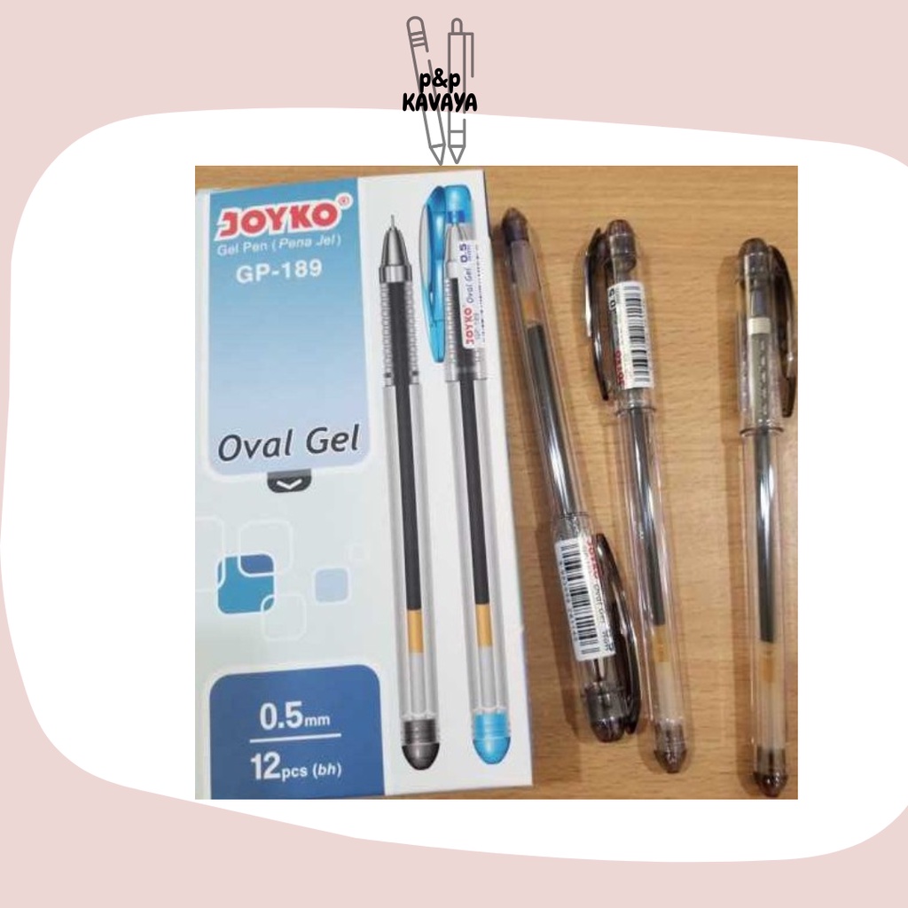 

Gel Pen Pulpen / Pena Joyko GP-189 Oval Gel 0.5 mm perkotak