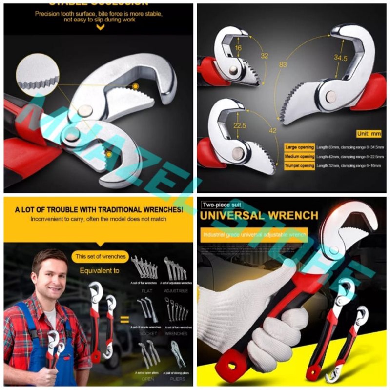 KUNCI SNAP N GRIP KUNCI PAS MULTIFUNGSI MAGIC WRENCH 2 PCS