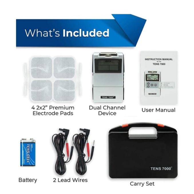 ALAT TERAPI LISTRIK TENS/ EMS 7000 EDISI KE 2 FISIOTERAPI 2 CHANNEL ALAT TERAPI LISTRIK PORTABLE FIS