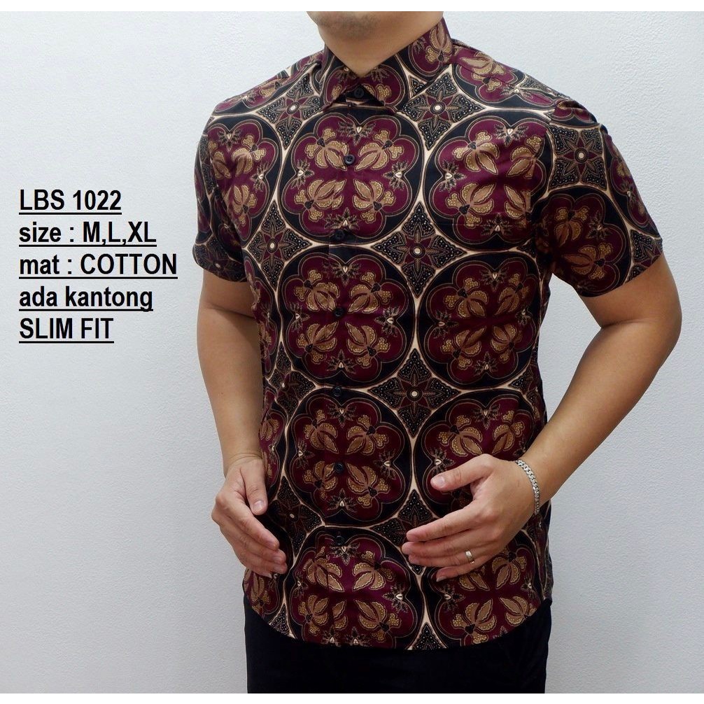 CDS54 KEMEJA BATIK PRIA SLIM FIT MEWAH UNIK BAJU BATIK PRIA BEST SELLER