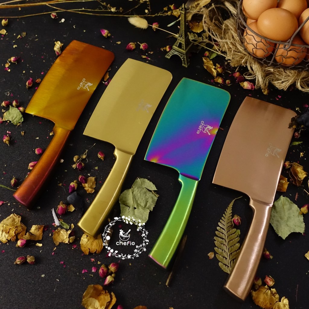 Chefio Pisau Golok Stainless Warna / Golok Daging / Pisau Daging