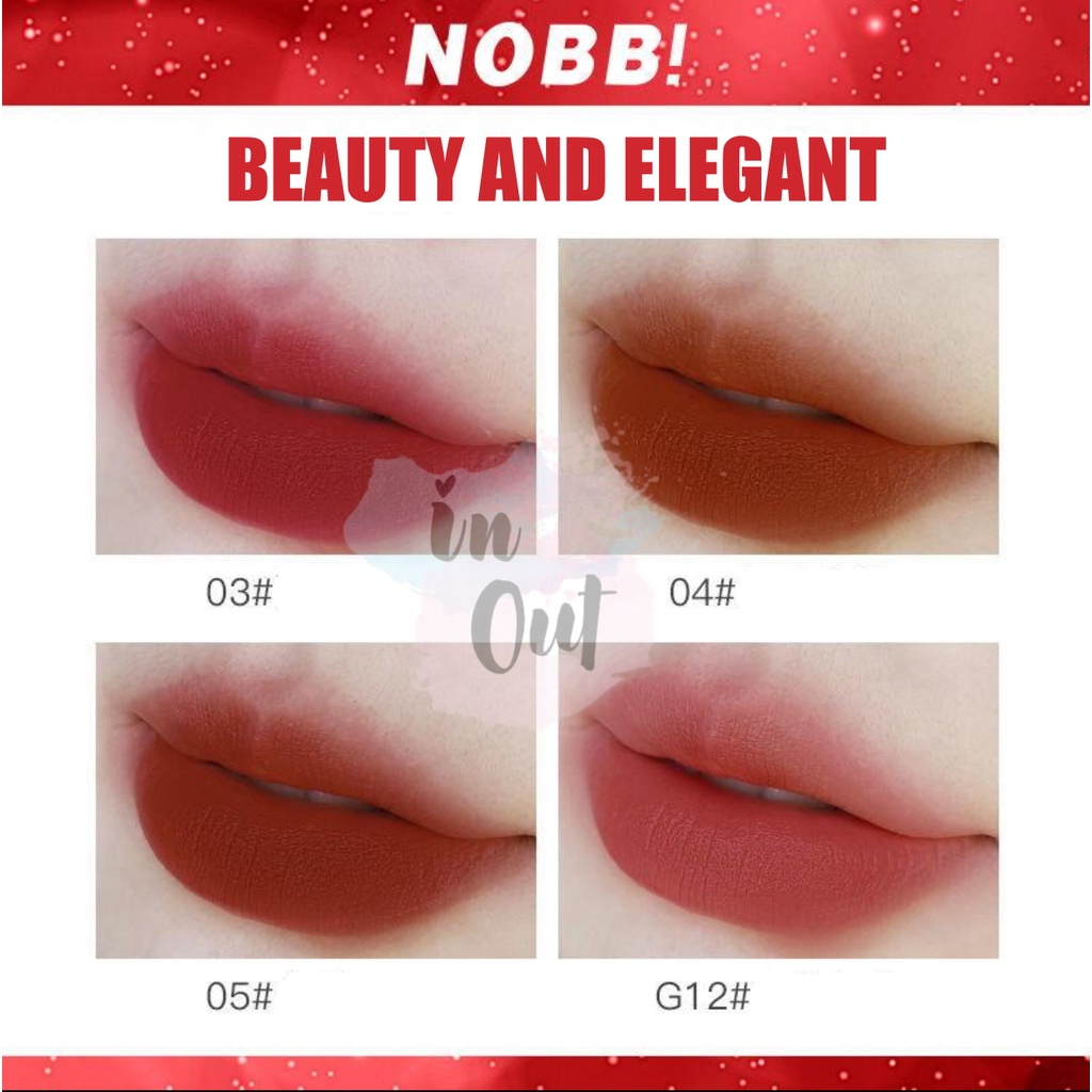 NOBB Lipstick Matte Velvet Lip Cream Tahan Lama lipstik 6 Warna