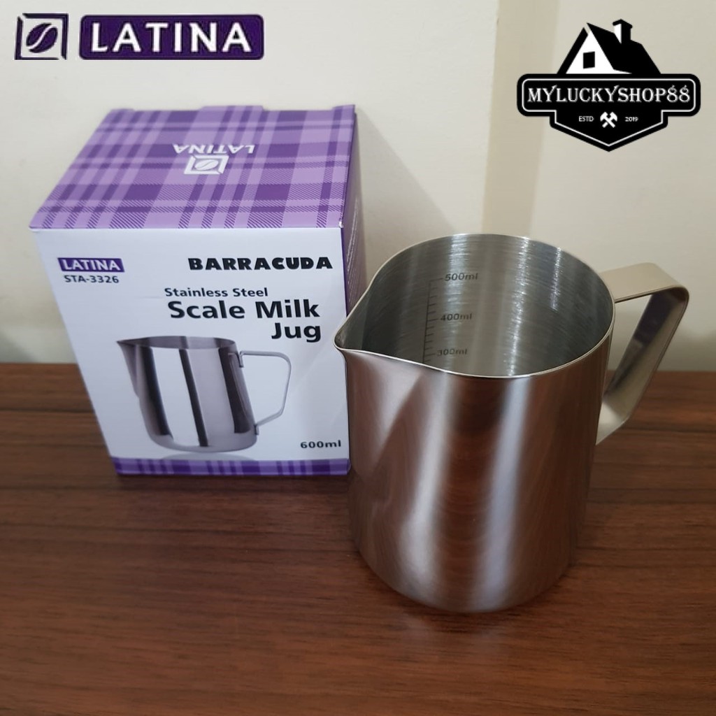 Latina STA 3326 600ml Alat Kopi Milk Pitcher Jug Scale Steam 600 ml