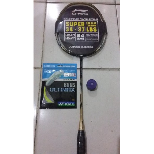 LI NING NANO POWER NP 828 SUPER HIGH TENSION 34 37LBS HEAD HEAVY 84G Favorit