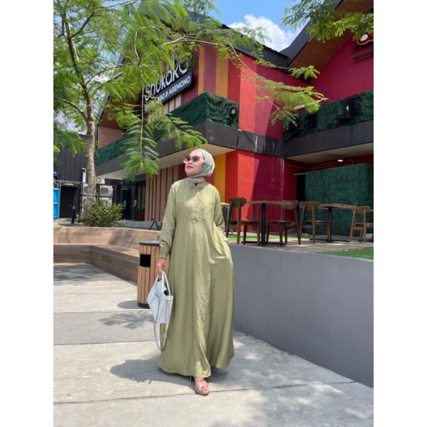Naura Dress//Gamis Naura//Gamis Polo Linen