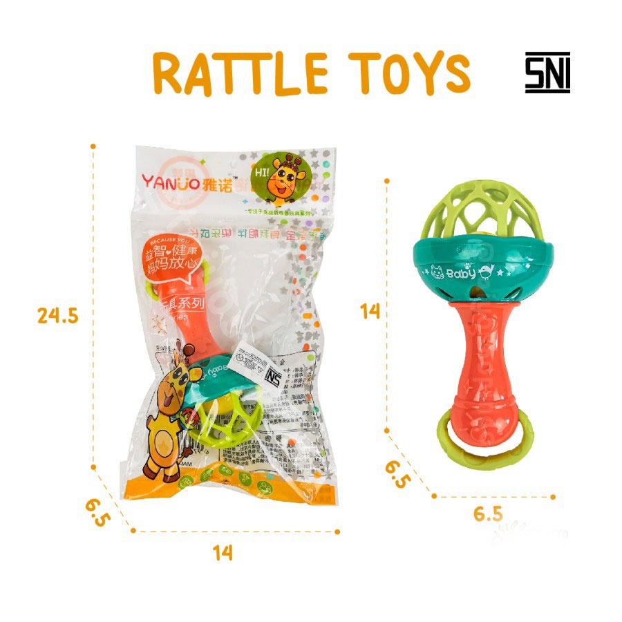 Mainan Anak Bayi Baby Rattle Toys Stick Krincingan Kerincingan Gigitan