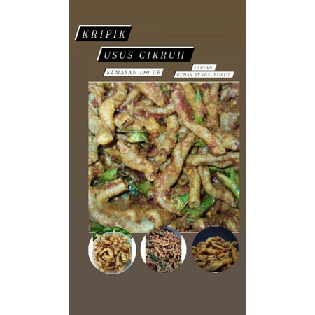 KRIPIK USUS ORIGINAL | KRIPIK USUS CIKRUH |KRIPIK USUS PEDAS JERUK PURUT |KRIPIK USUS KEMASAN 100 GR
