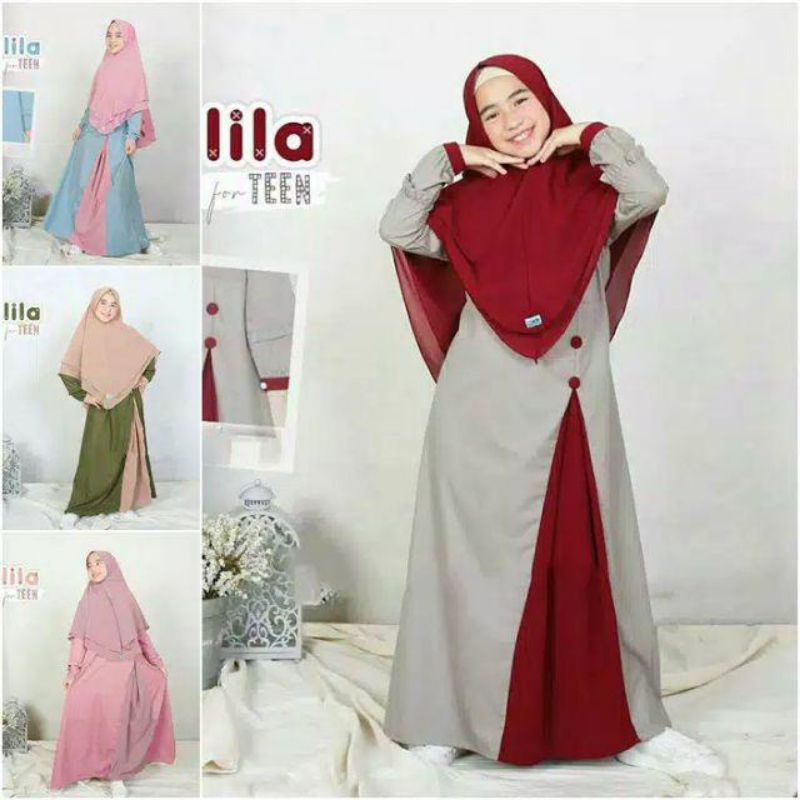 Gamis anak tanggung 9 - 12 tahun 'kalila teen syar'i Kids anak perempuan ' Gamis anak remaja ' baju 