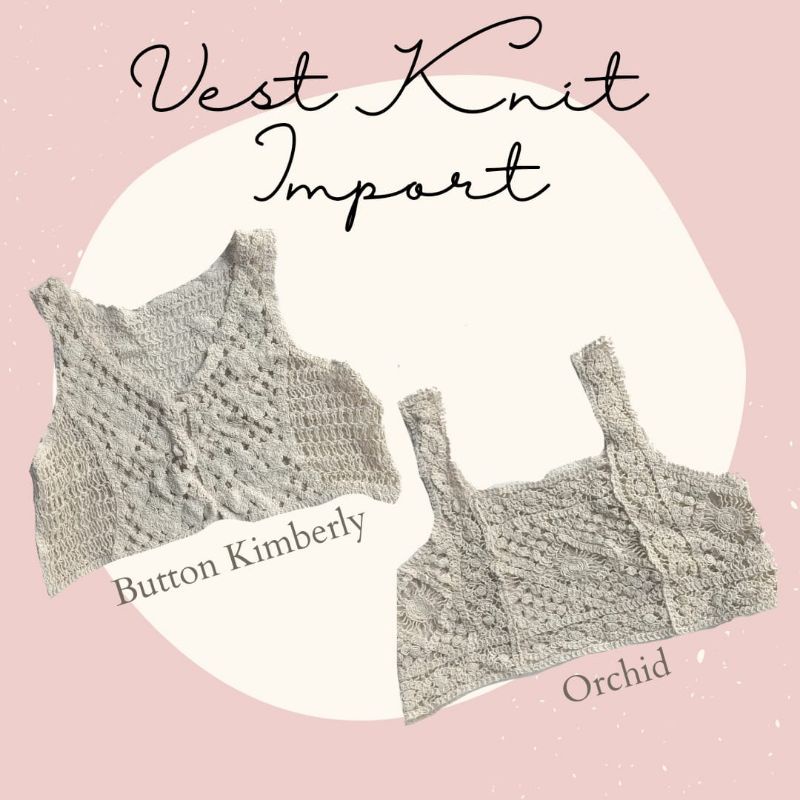 VEST KNIT IMPORT // VEST ROMPI RAJUT IMPORT KOREA // ROMPI TANKTOP RAJUT IMPORT