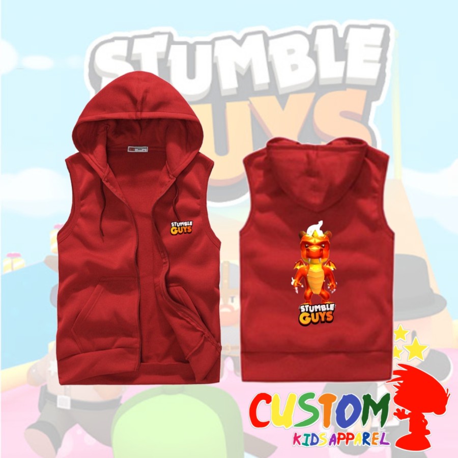 Jaket Rompi Hoodie Anak Stumble Guys Inferno Dragon Skin Epic