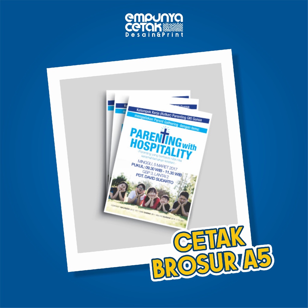 

CETAK BROSUR MURAH A5 FULLCOLOR 1 RIM
