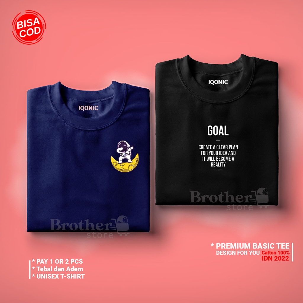 ( PROMO COD ) BROTHER STORE / Kaos Distro Pria / Kaos Distro100% Catoon Combed 24s / Articel Goal