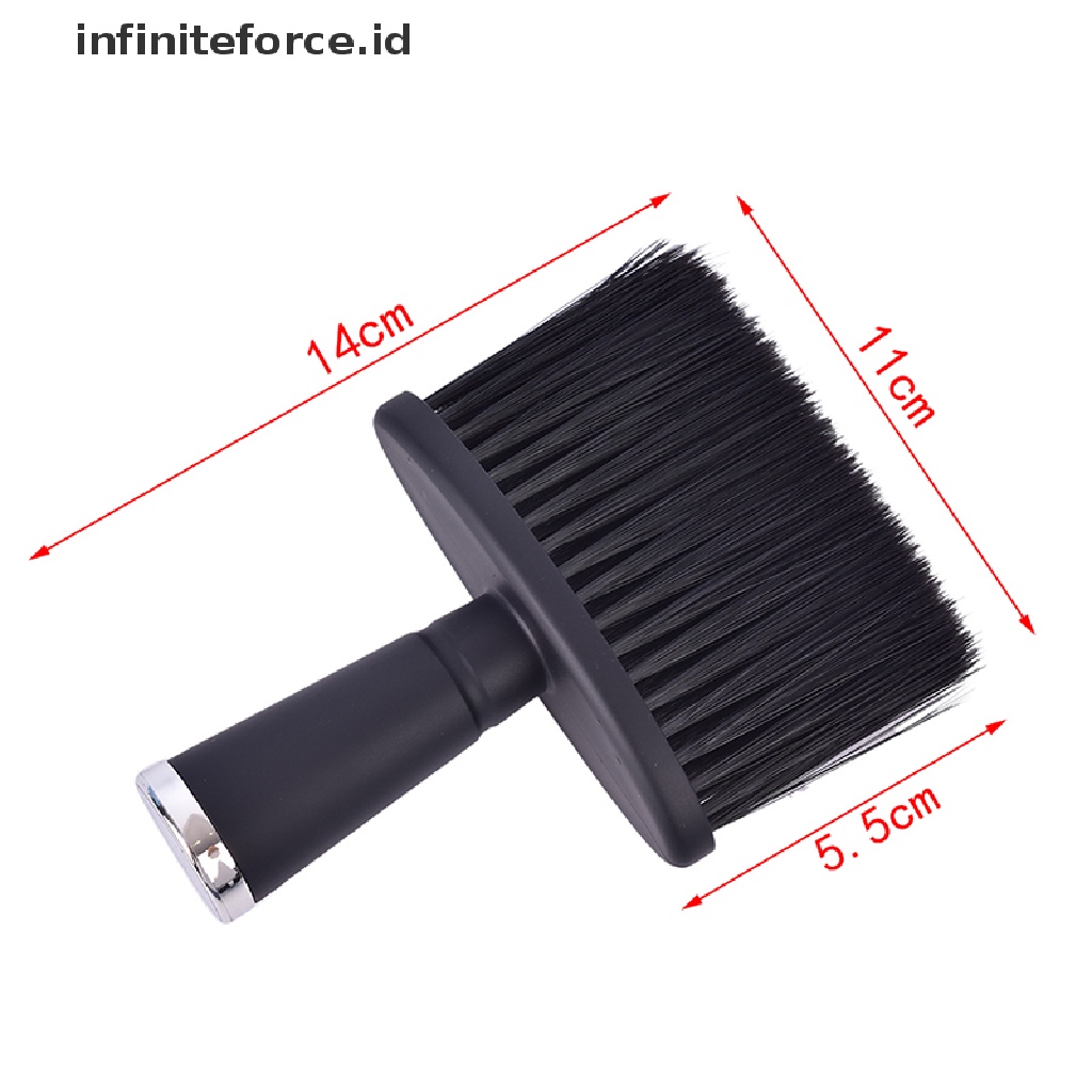 (infiniteforce.id) Sikat Pembersih Leher / Wajah / Rambut / Jenggot Bahan Lembut Warna Hitam