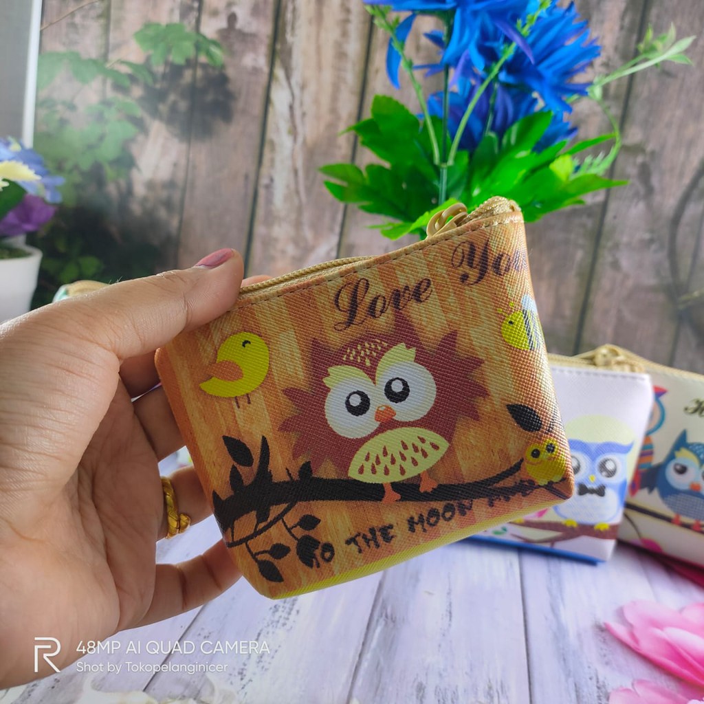 BARU!!!! Dompet Koin Mini KainMotif OWL Tokopelanginicer