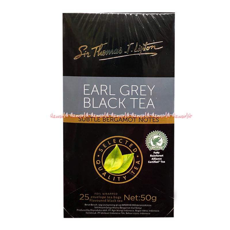 St Thomas  J Lipton Fresh Earl Grey 25bag Black Tea English Breakfast Decaffeinated Green Teh Hitam