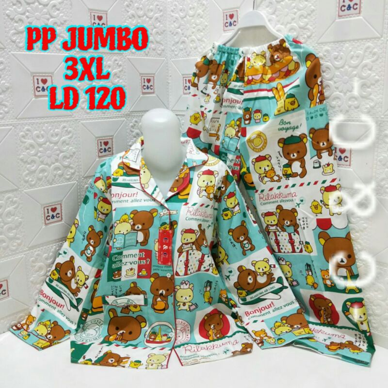Piyama/Baju Tidur Setelan Panjang 3XL
