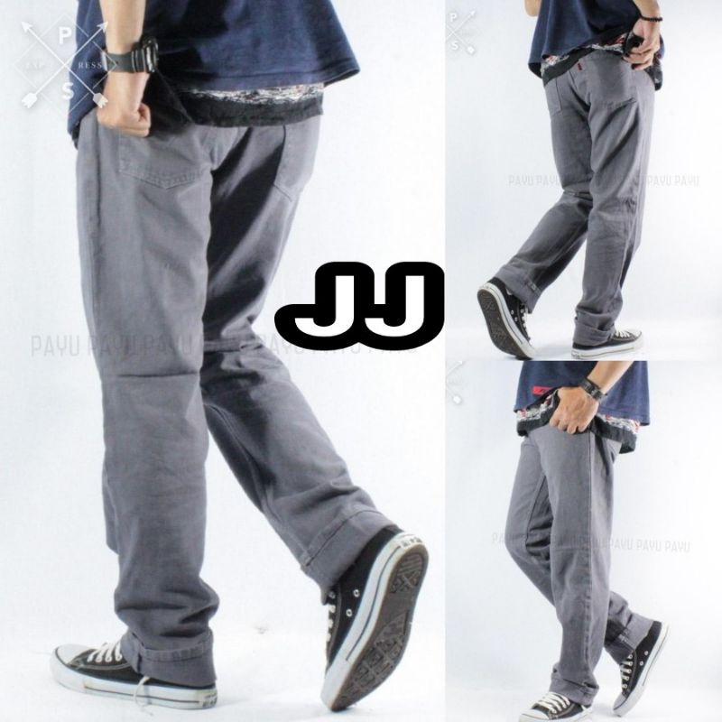 CELANA JEANS COWOK STANDAR REGULER WARNA ABU COKLAT CREAM UKURAN 28 SAMPAI 38
