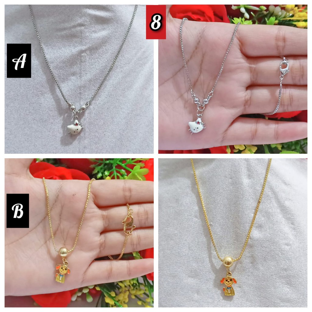 Kalung Anak Hello Kitty gold silver (COD)