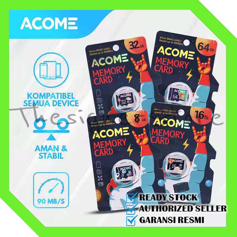 ACOME Micro SD Card 8GB/16GB/32GB/64GB High Speed Up To 90MB/S Class 10 Memory Card All device