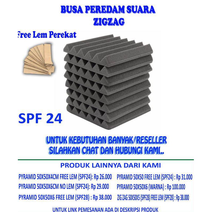 Paket 5 Pcs Peredam Suara Ruangan Zig Zag Accouctic Foam Wedge Shopee Indonesia
