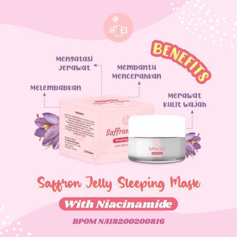 HIELBEAUTY Saffron Jelly Sleeping Mask (BPOM)