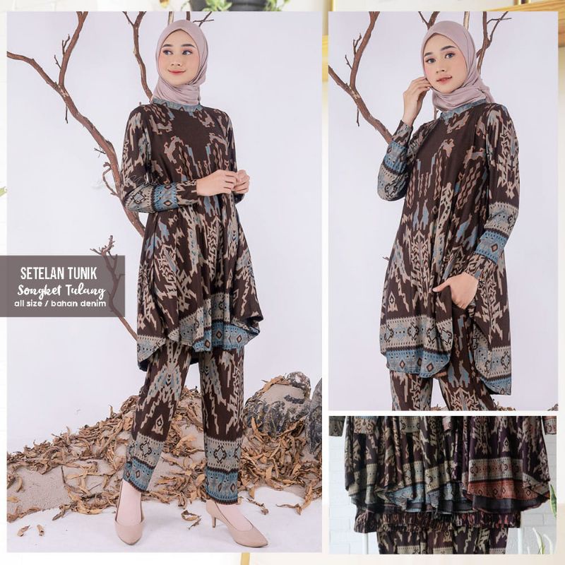 setelan celana dan tunik