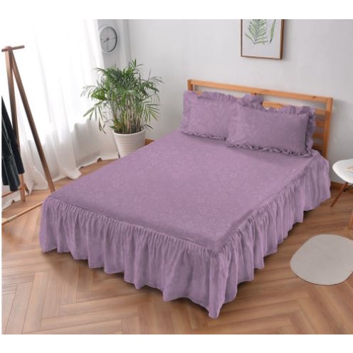 Sprei Rumbai Polos Kintakun / Sprei Embossed Kintakun Lavender 180x200x39cm