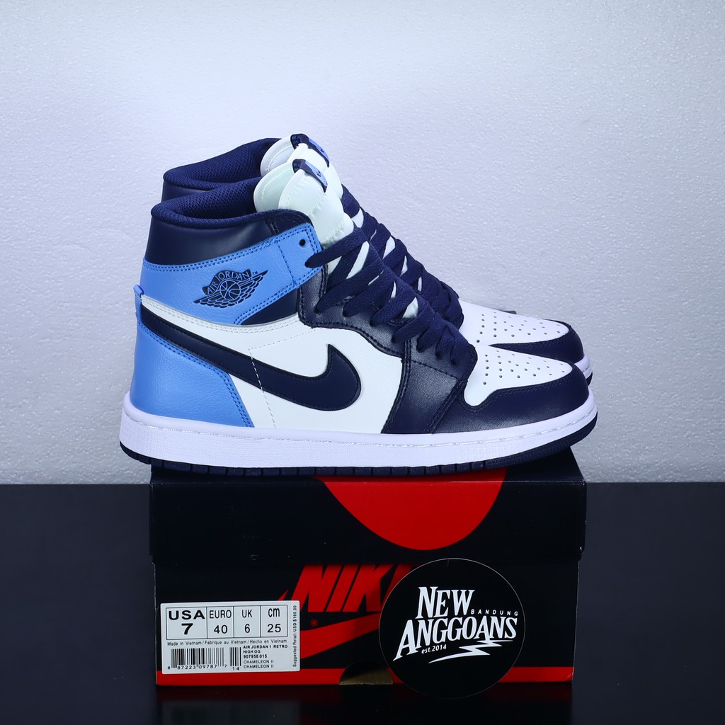 jordan 1 black white and blue