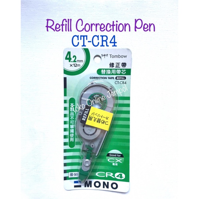 

Hadir Refill 4.2Mm Ct-Cr4 Tip Ex Tombow Correction Pen Isi Ulang Atk1227Tw Trendi