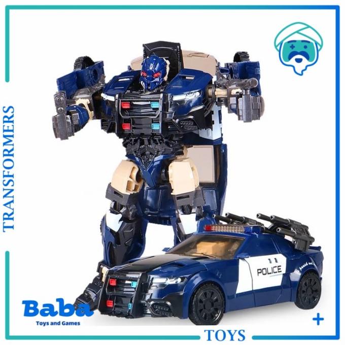 Mainan Robot Bmb Transformers Police Barricade Deformation Original