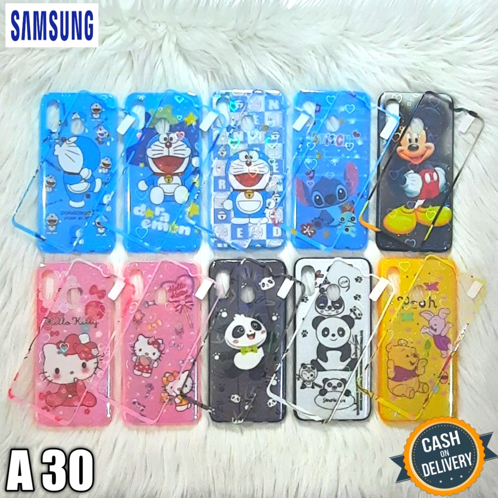 Casing Samsung A30 Softcase Jelly Glossy + Temper Glass