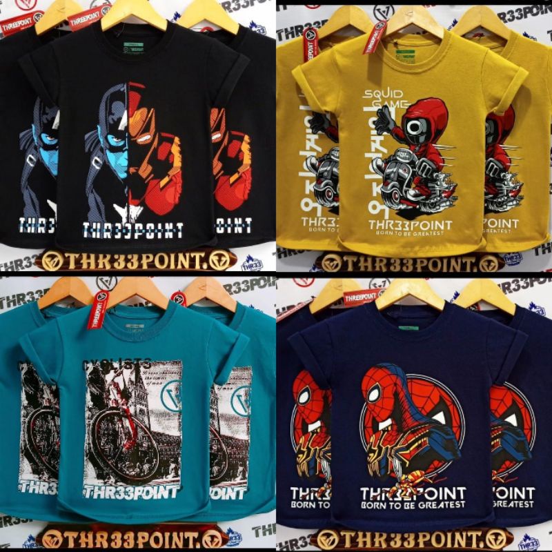 KAOS DISTRO ANAK LAKI2/KAOS ANAK THREEPOINT KARAKTER