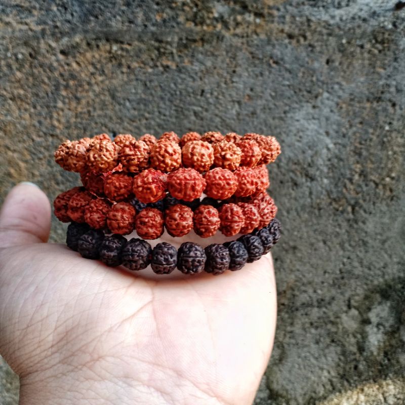 Gelang Genitri / Gelang Rudraksa Biji 8 mm Mukhi 5