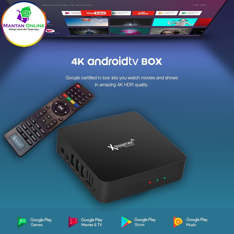 Xtreamer Receiver TV Digital DVB-T2 Set Top Box Android Smart TV 4K HD