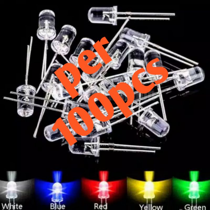 LAMPU LED 5MM LED MERAH LED KUNING LED HIJAU LED BIRU LED PUTIH LED 2 WARNA LED 3 WARNA LED DISCO