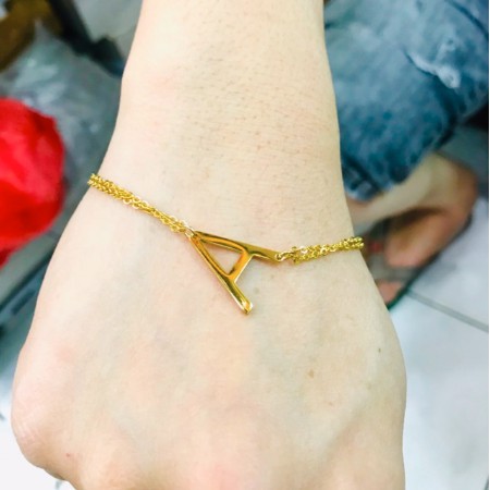 Gelang inisial gelang alphabet gelang huruf titanium gelang titanium gelang nama gelang wanita