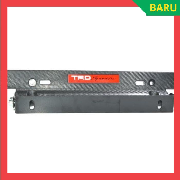 Dudukan Plat Nomor Mobil JDM Carbon TRD Merah Plat Nomor Mobil Carbon TRD Plat Mobil JDM TRD Merah