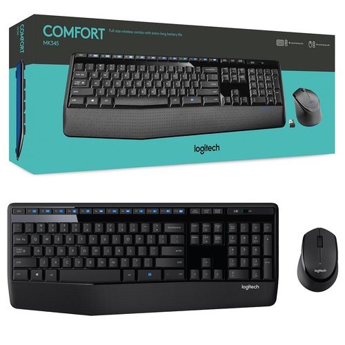 Keyboard Mouse Logitech Wireless Combo MK345 Original