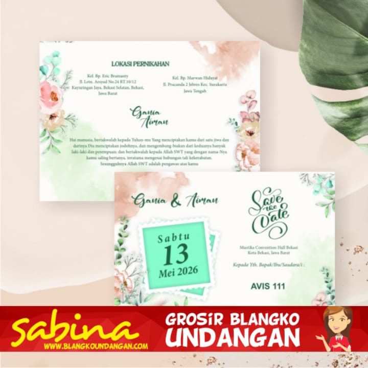 BLANGKO UNDANGAN AVIS 111 | SABINA UNDANGAN