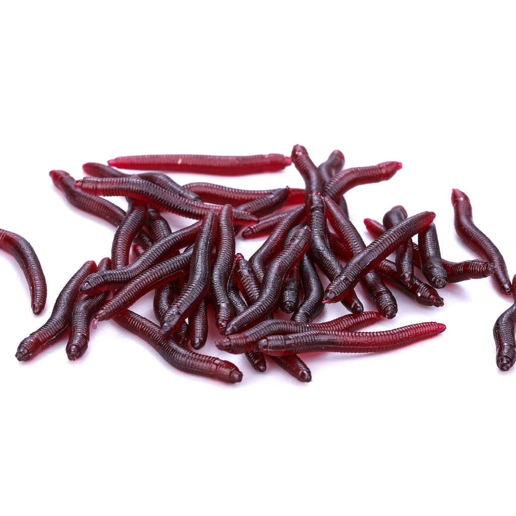 100pcs Umpan Pancing Pemikat Ikan Cacing Lembut 4cm Soft Bait Hot Sale Fishing Gear Fishing Lure