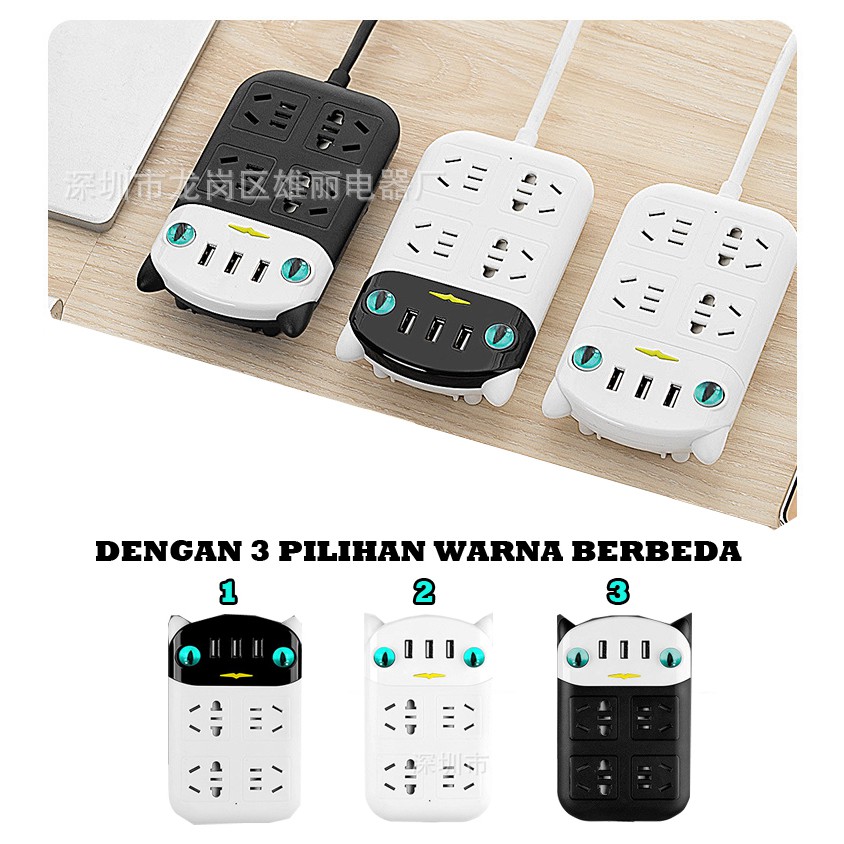 STOP KONTAK USB UNIK MOTIF KUCING