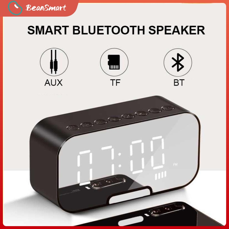 Speaker Jam Bluetooth Portable Q5 Wireless Bass Mini Stereo Original Mirror Display - LED Display Al