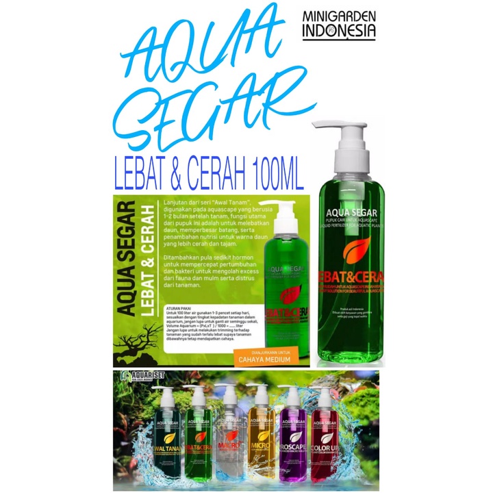 AQUA SEGAR LEBAT &amp; CERAH PUPUK CAIR AQUASEGAR AQUASCAPE 100 ML